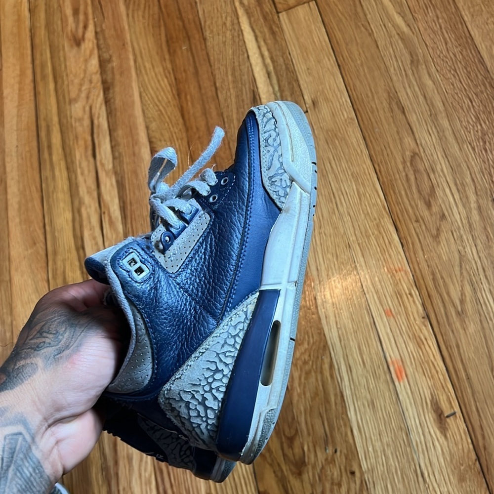 Nike air Jordan 3 Georgetown blue 5Y very worn - Picture 4 of 10